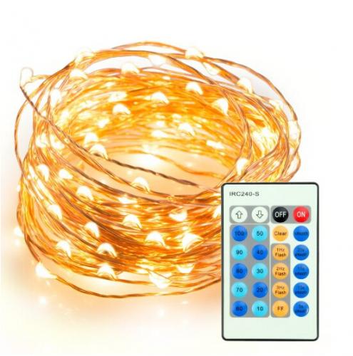 Neloodony Dimmable Led String Lights 100 Leds Decorative Lights 